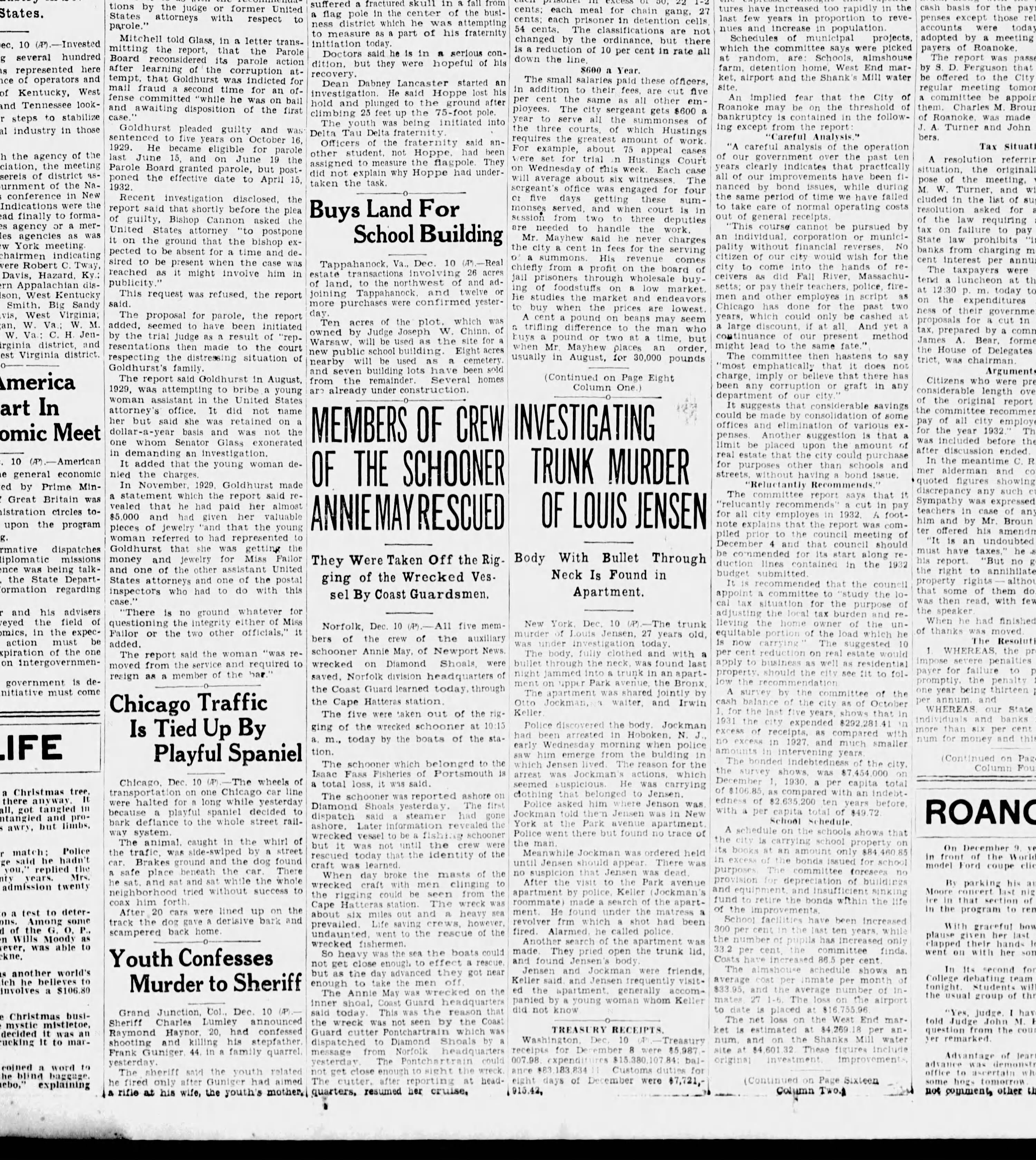 Annie May newspaper article