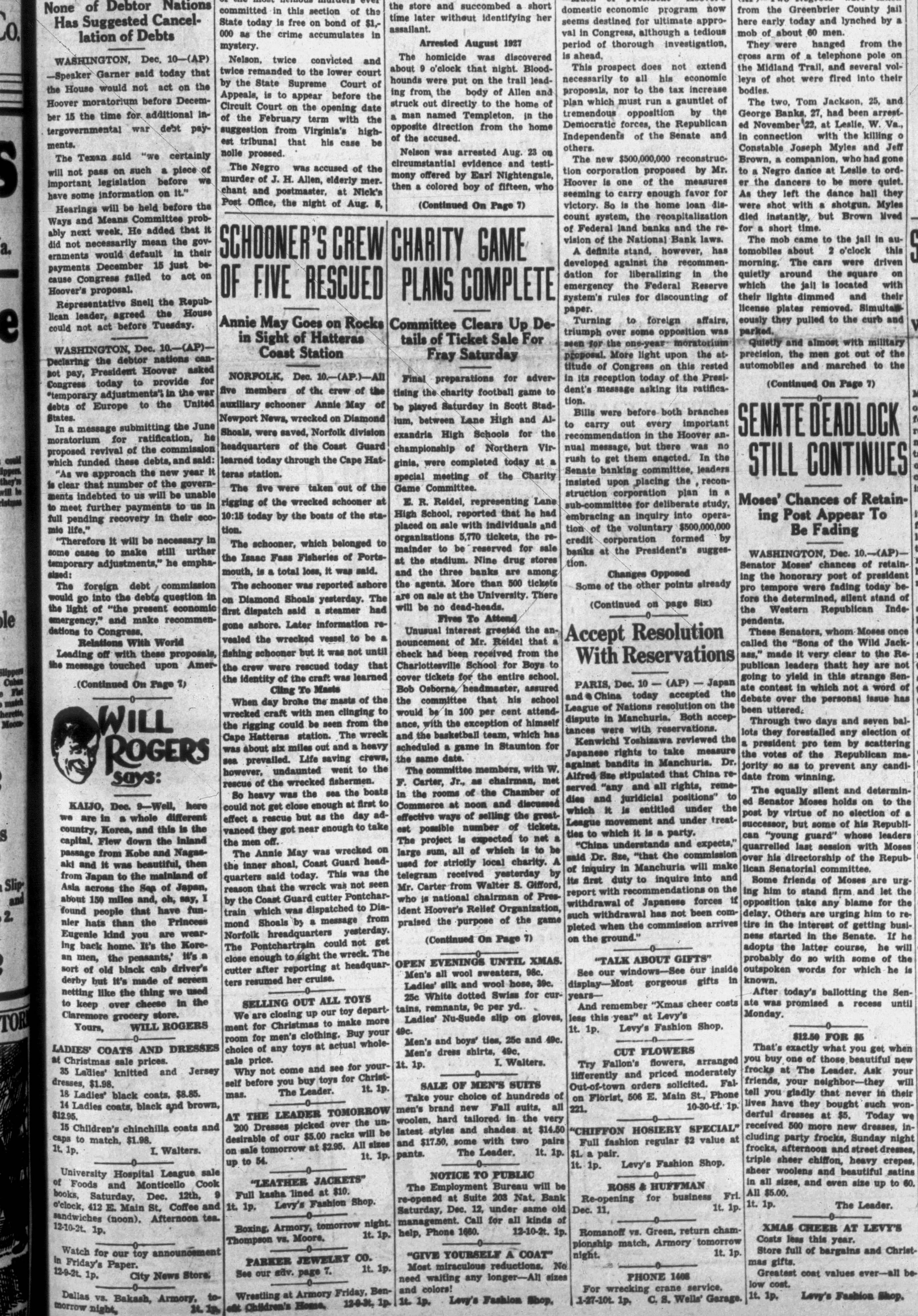 Annie May newspaper article