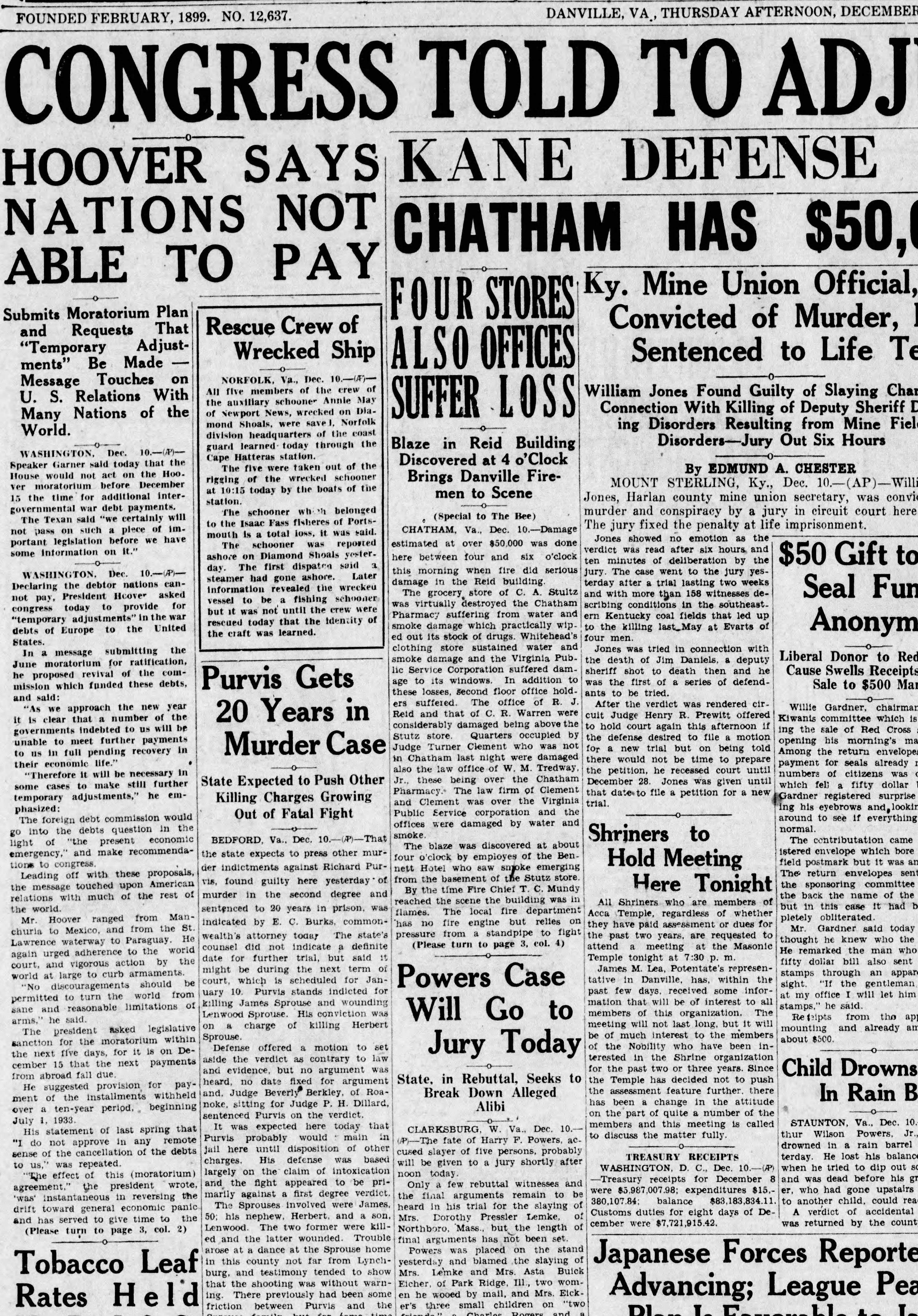 Annie May newspaper article