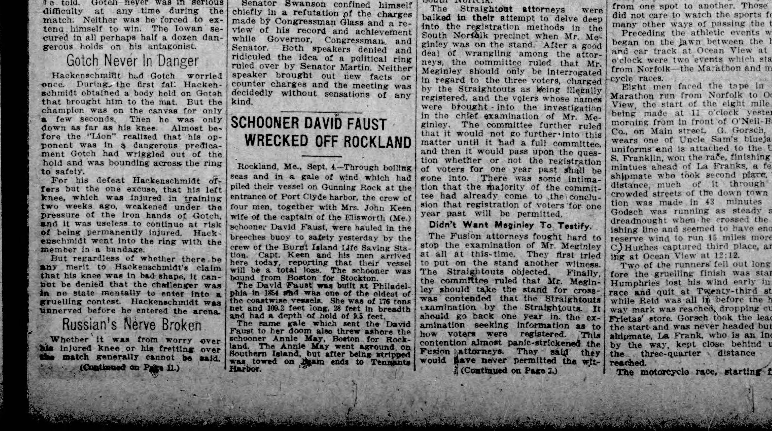 Annie May newspaper article