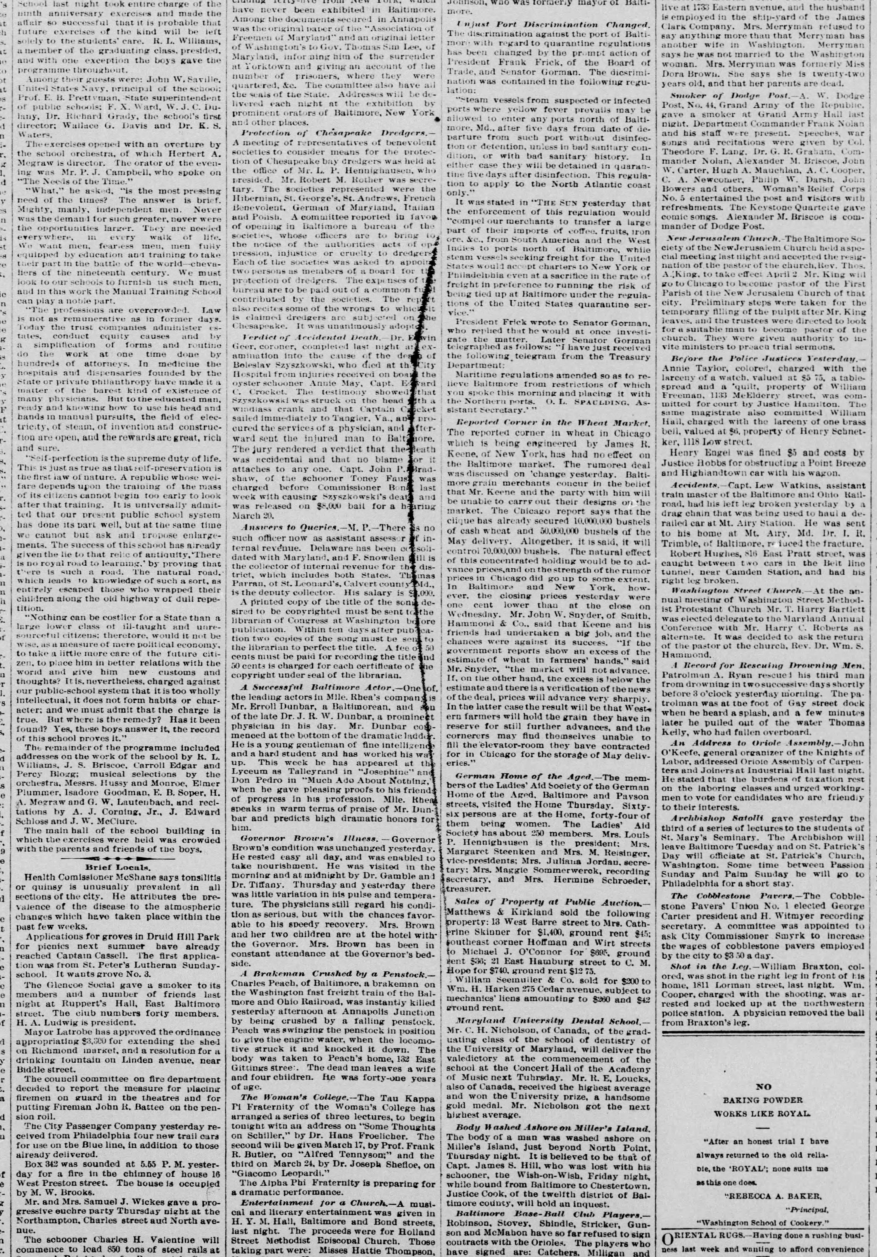 Annie May newspaper article