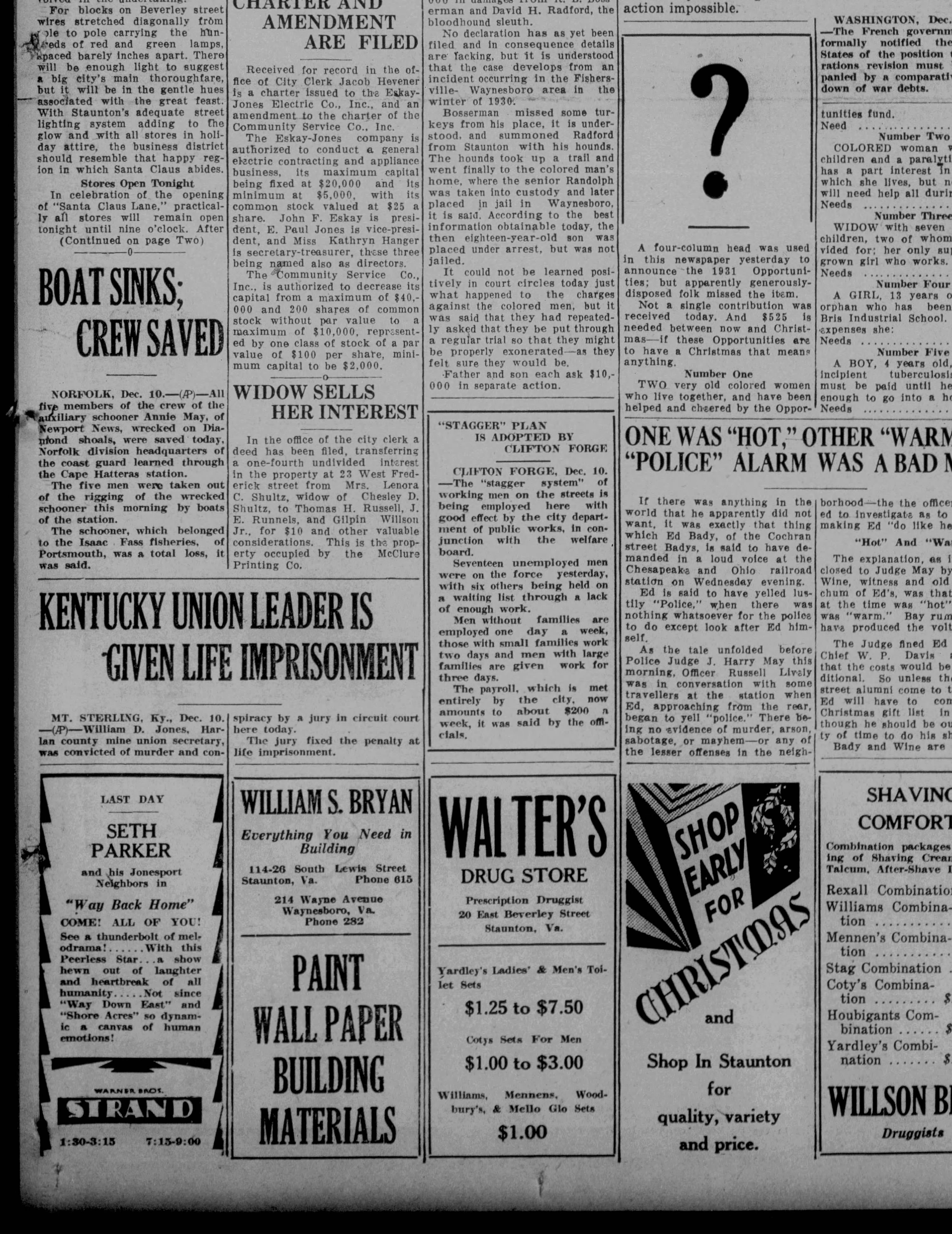 Annie May newspaper article
