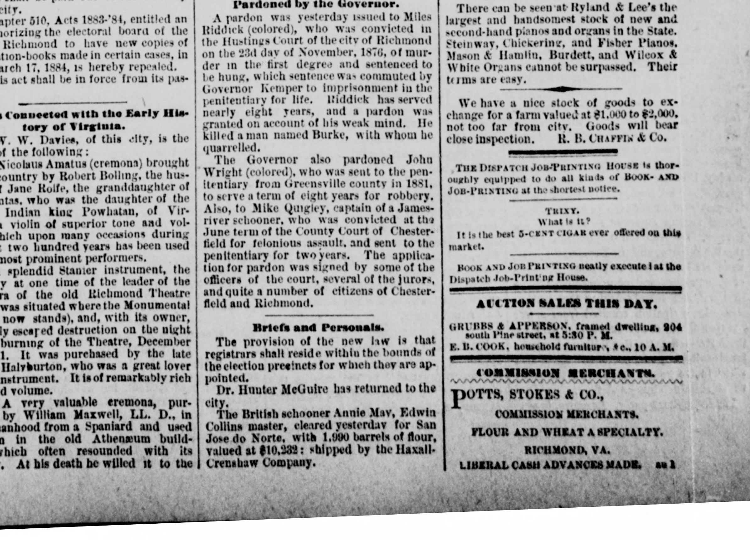 Annie May newspaper article