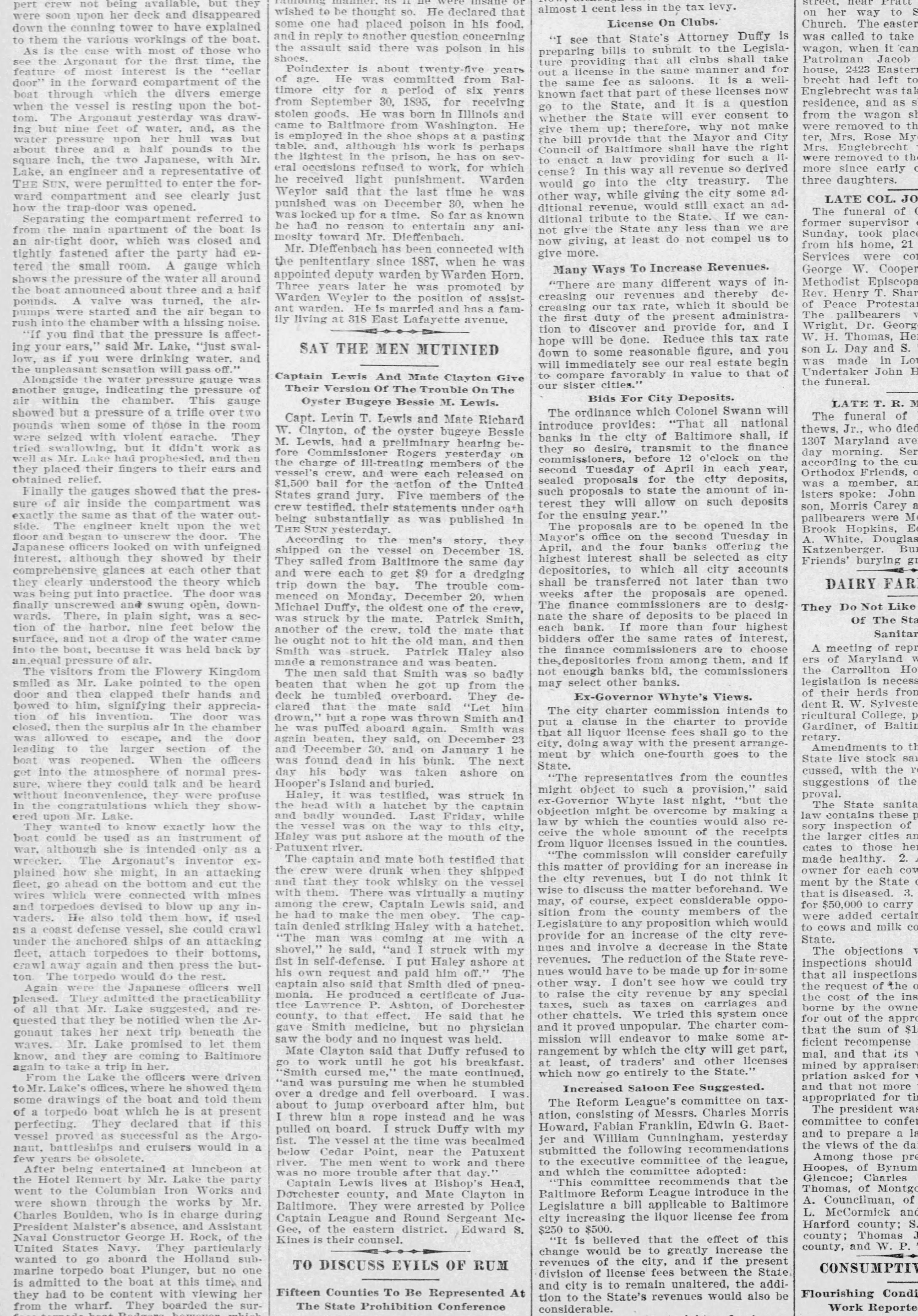 Bessie M. Lewis newspaper article