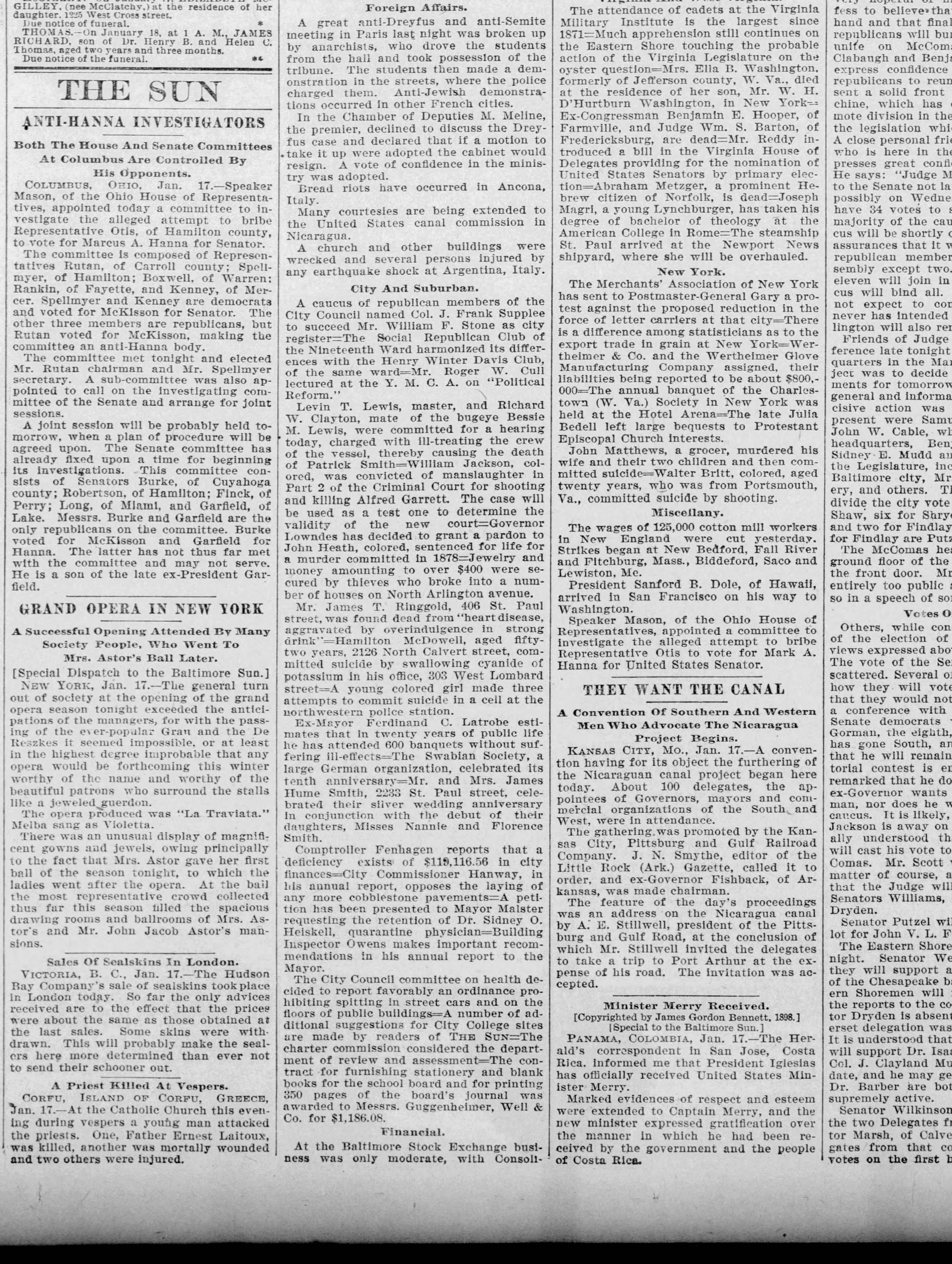 Bessie M. Lewis newspaper article