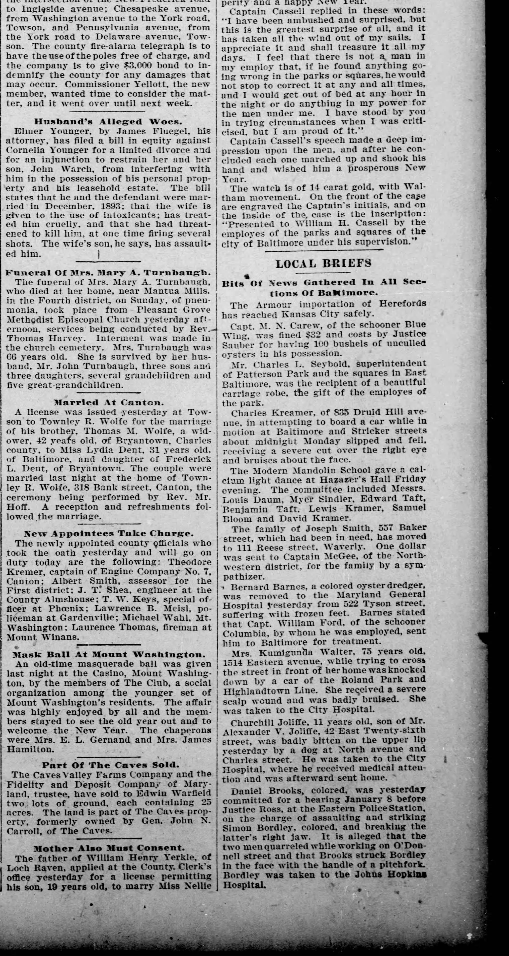 Blue Wing newspaper article