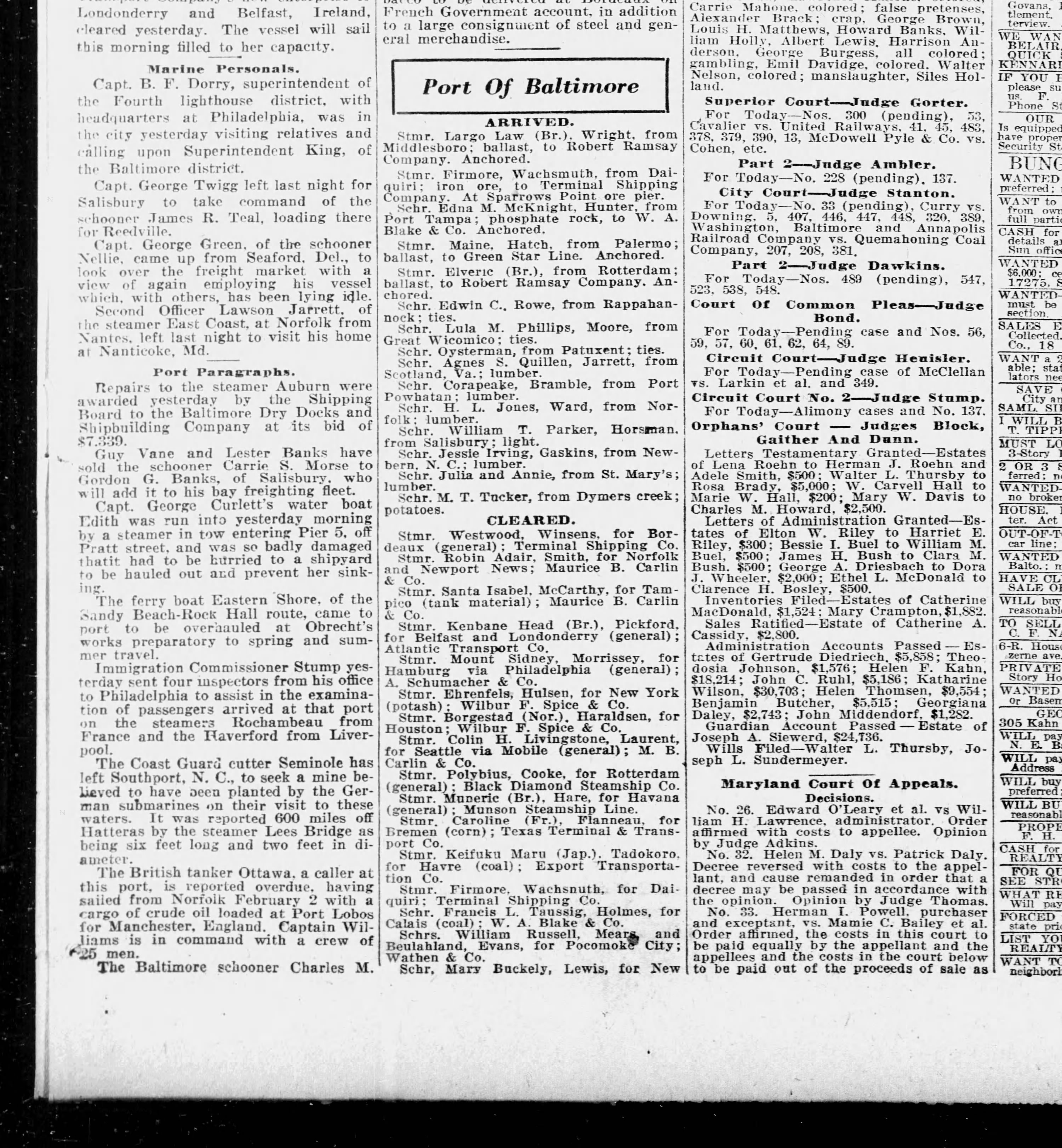 Carrie S. Morse newspaper article