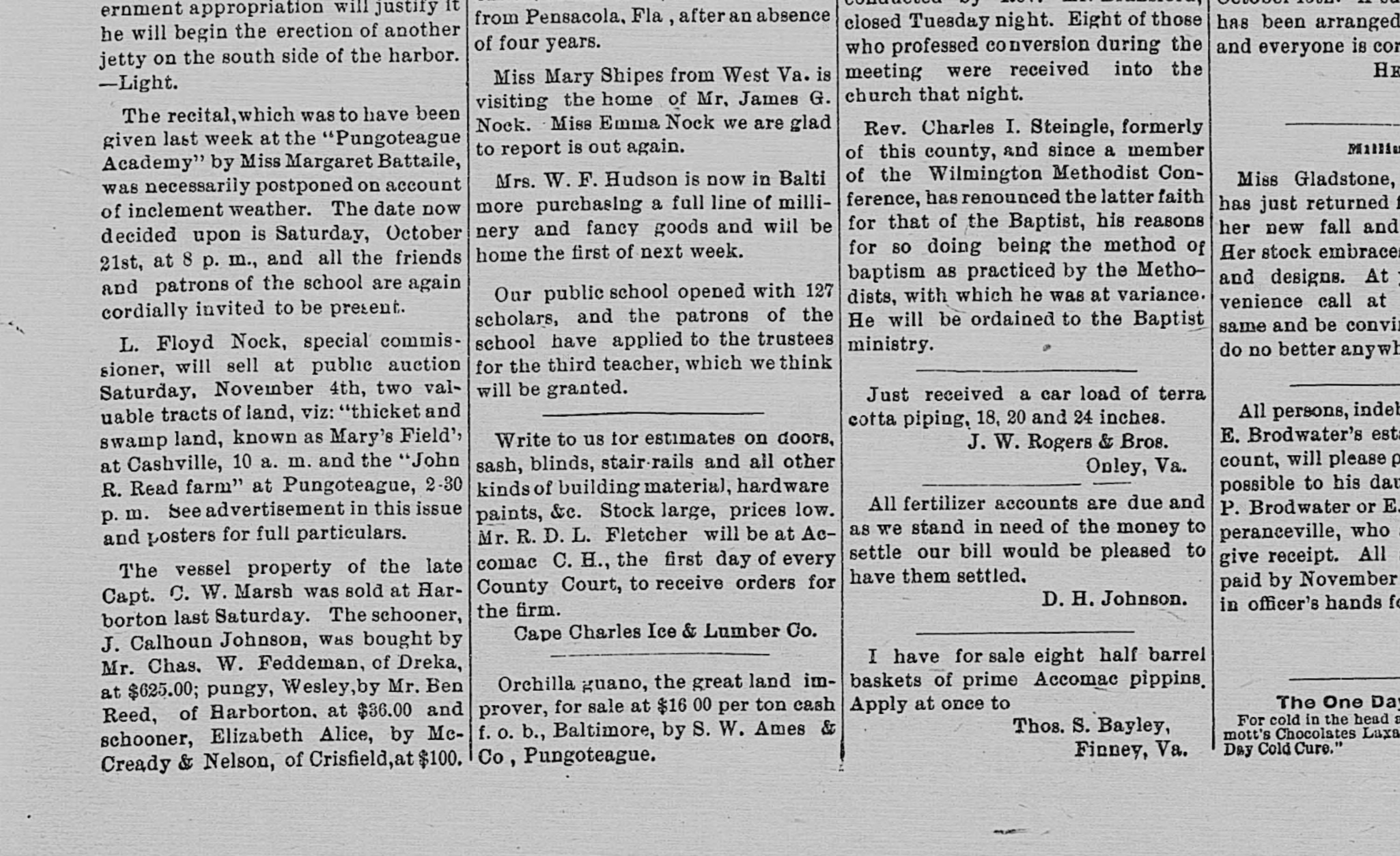 J. Calhoun Johnson newspaper article