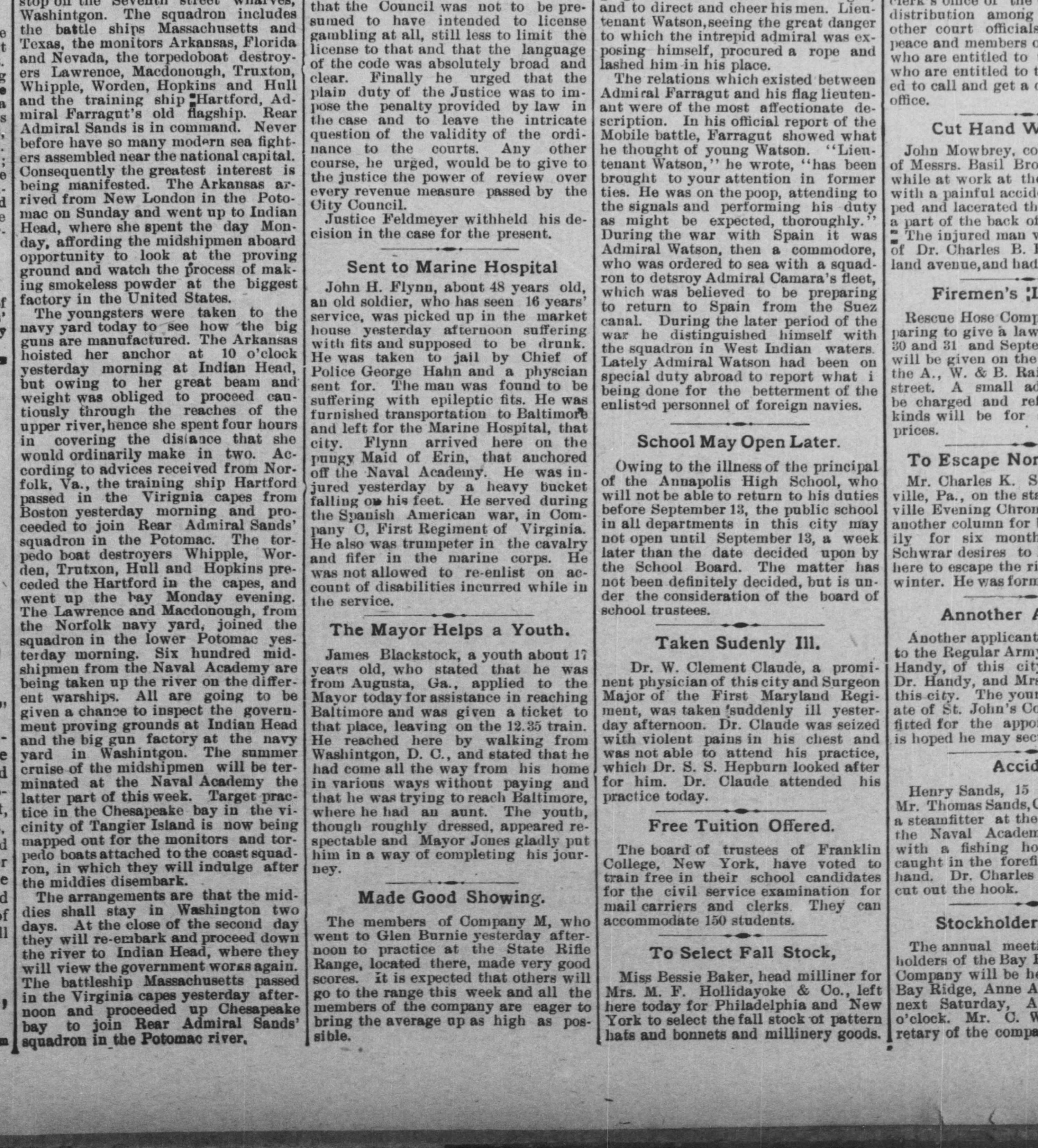 Maid of Erin newspaper article