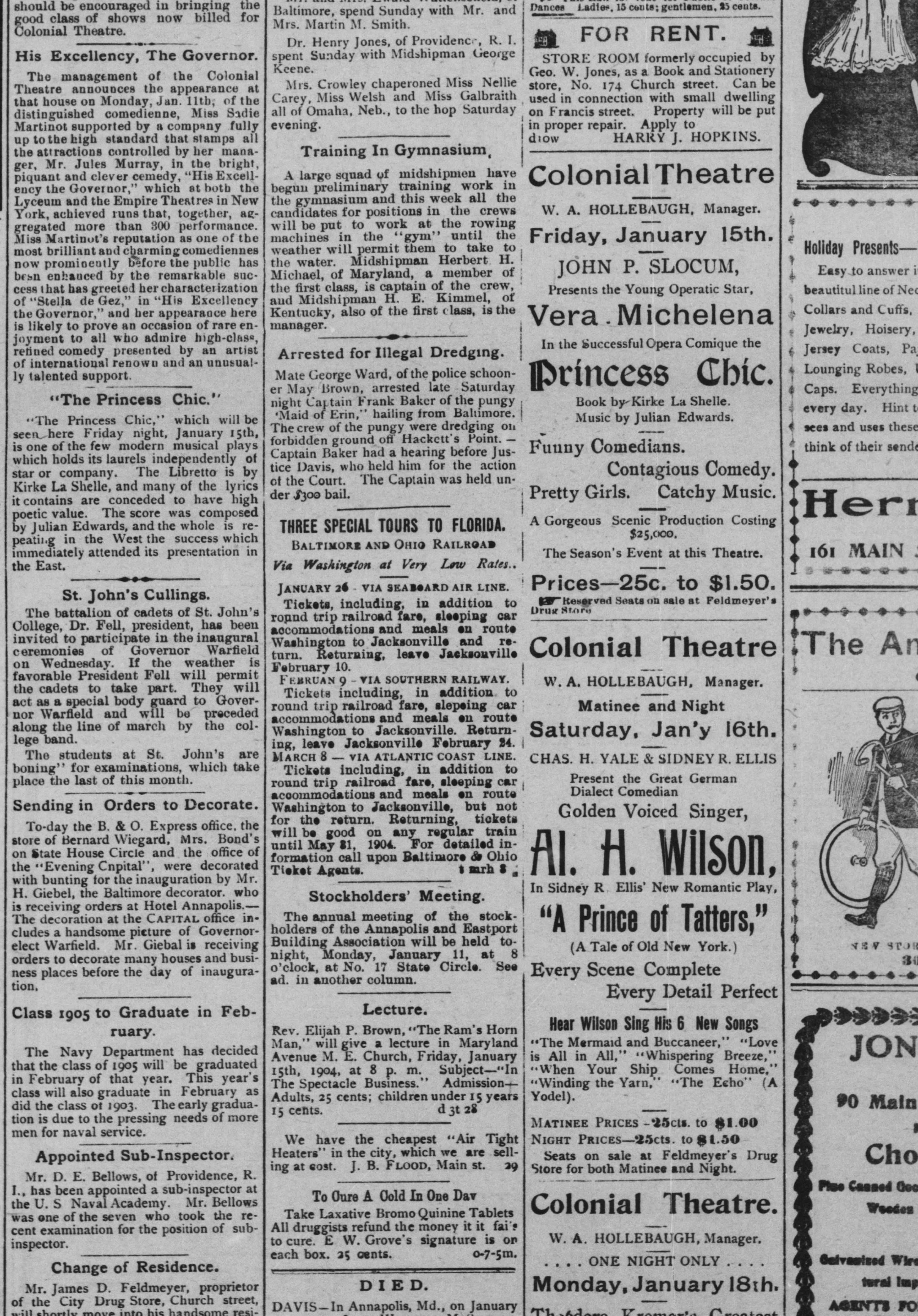 Maid of Erin newspaper article