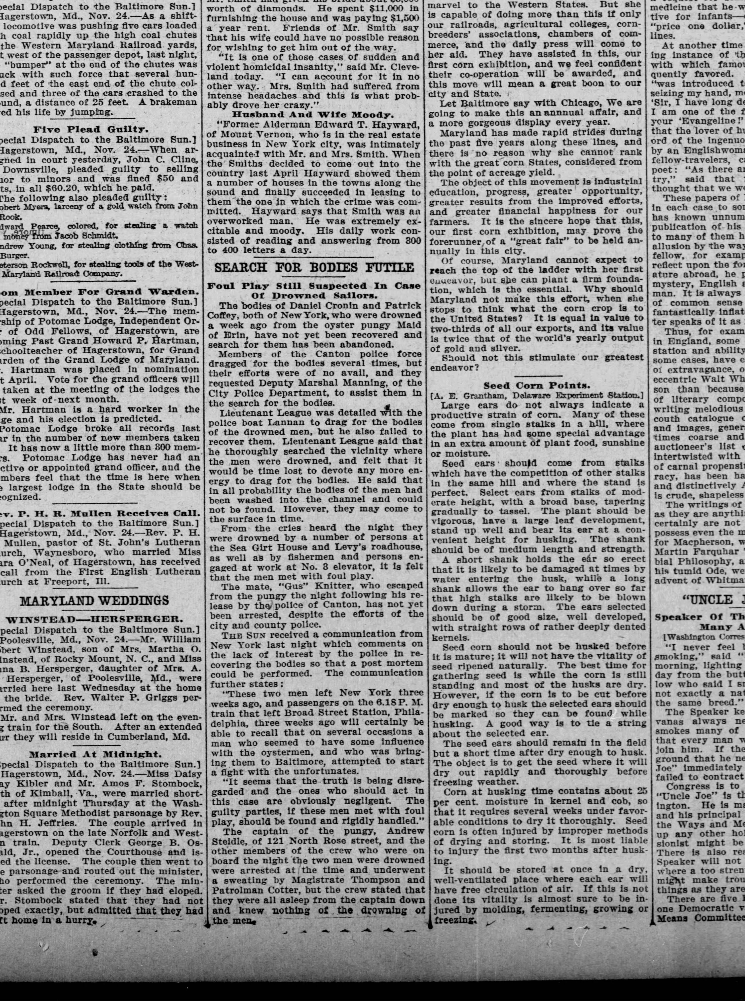 Maid of Erin newspaper article