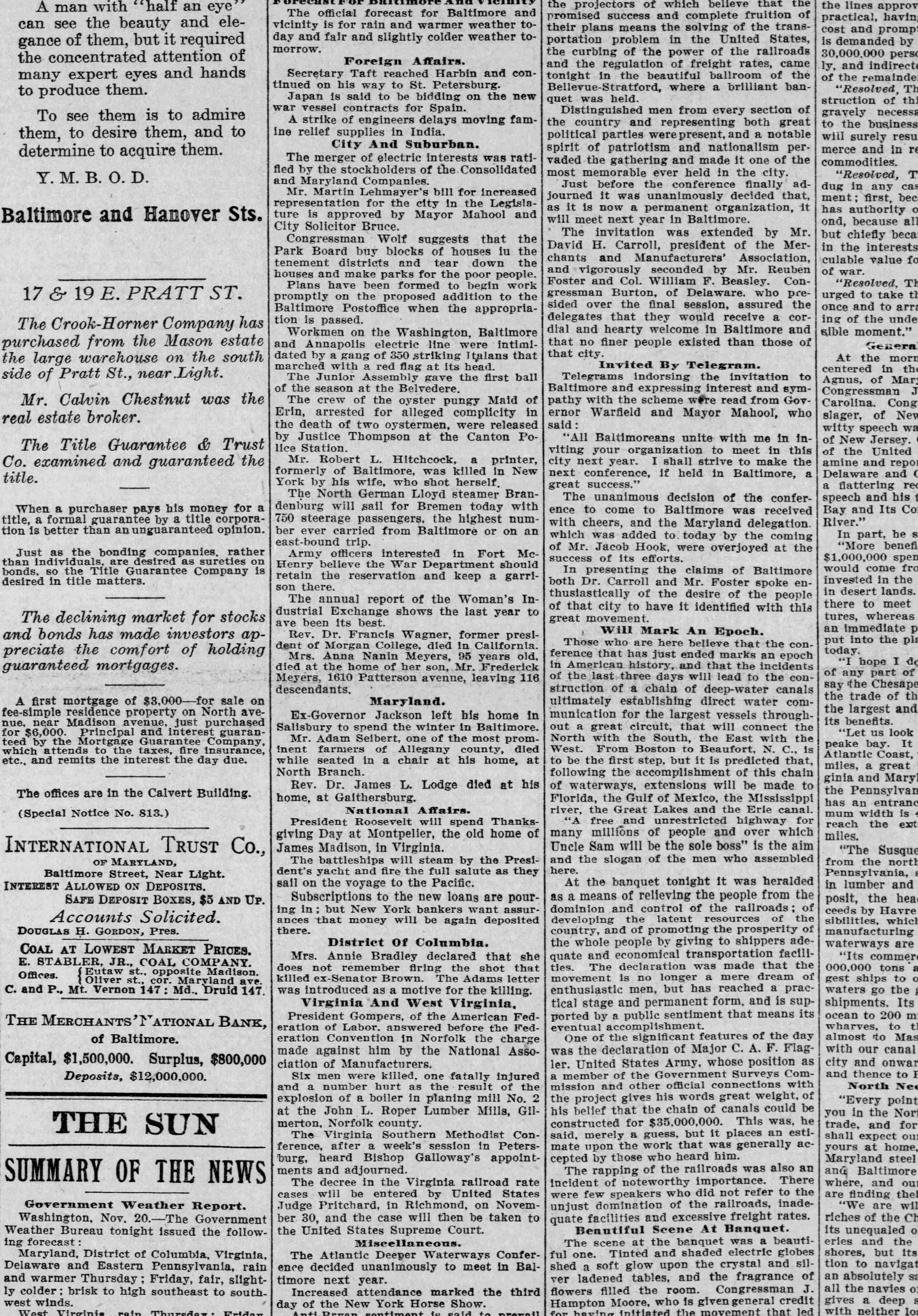 Maid of Erin newspaper article