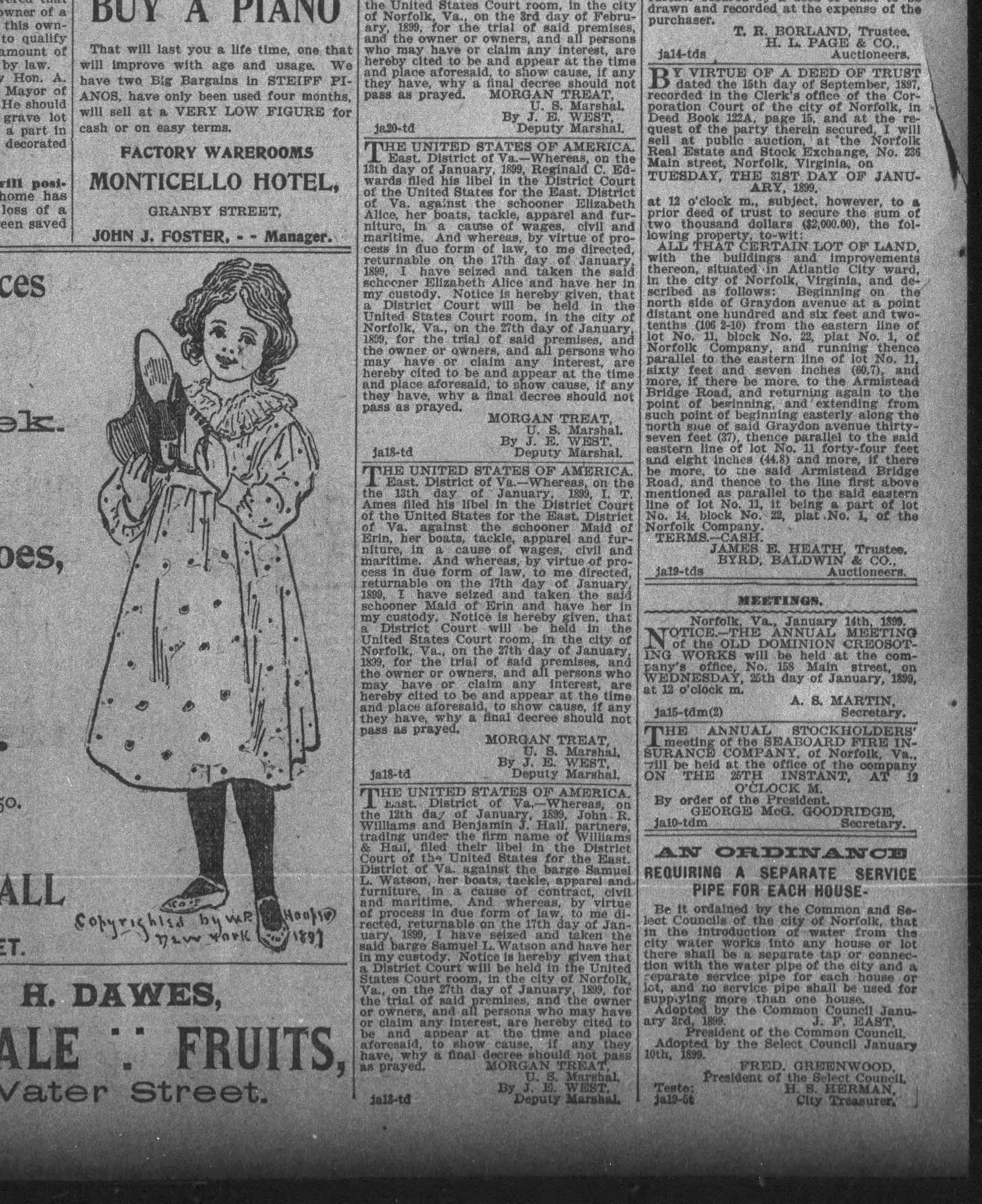 Maid of Erin newspaper article