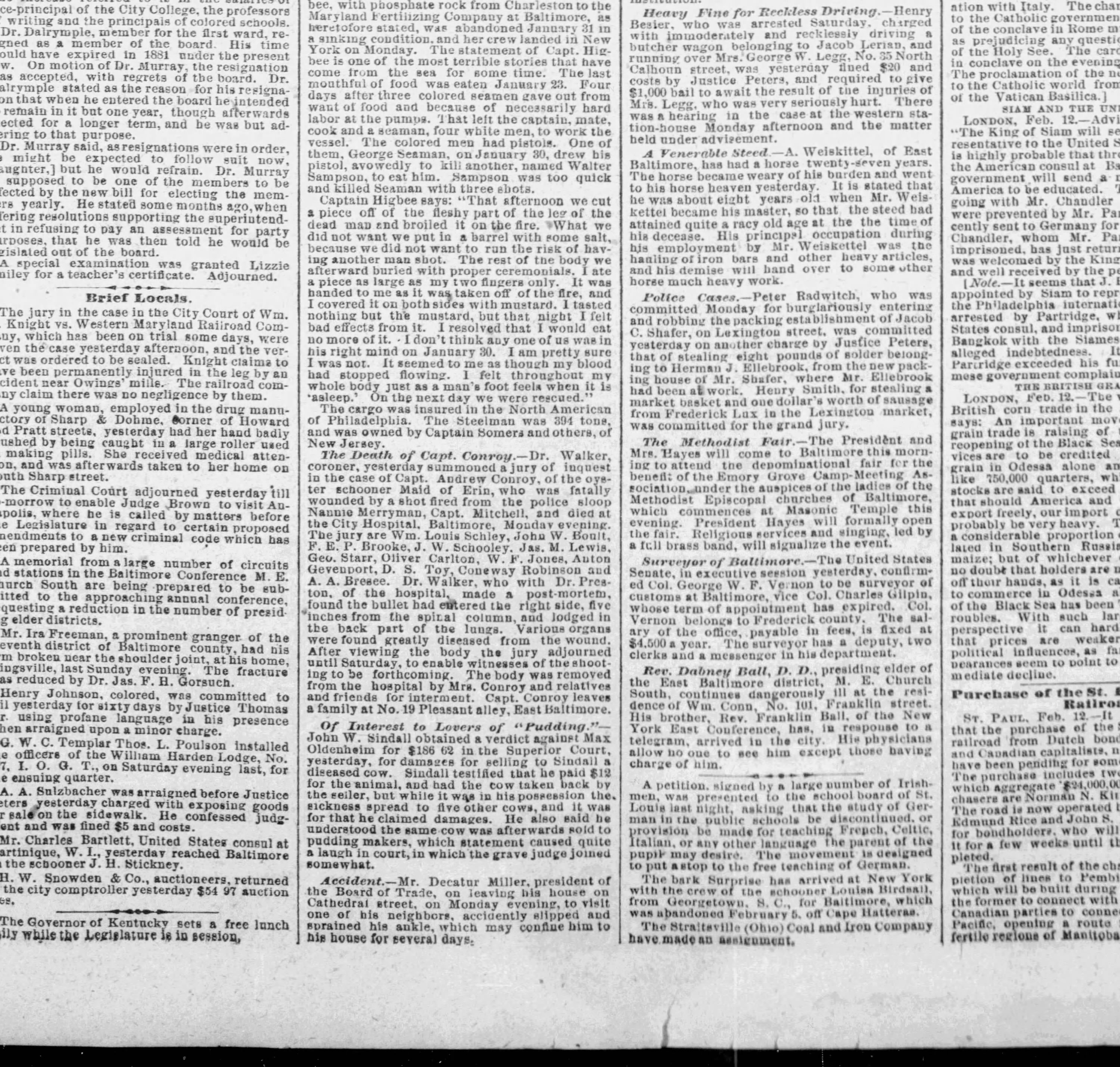 Maid of Erin newspaper article