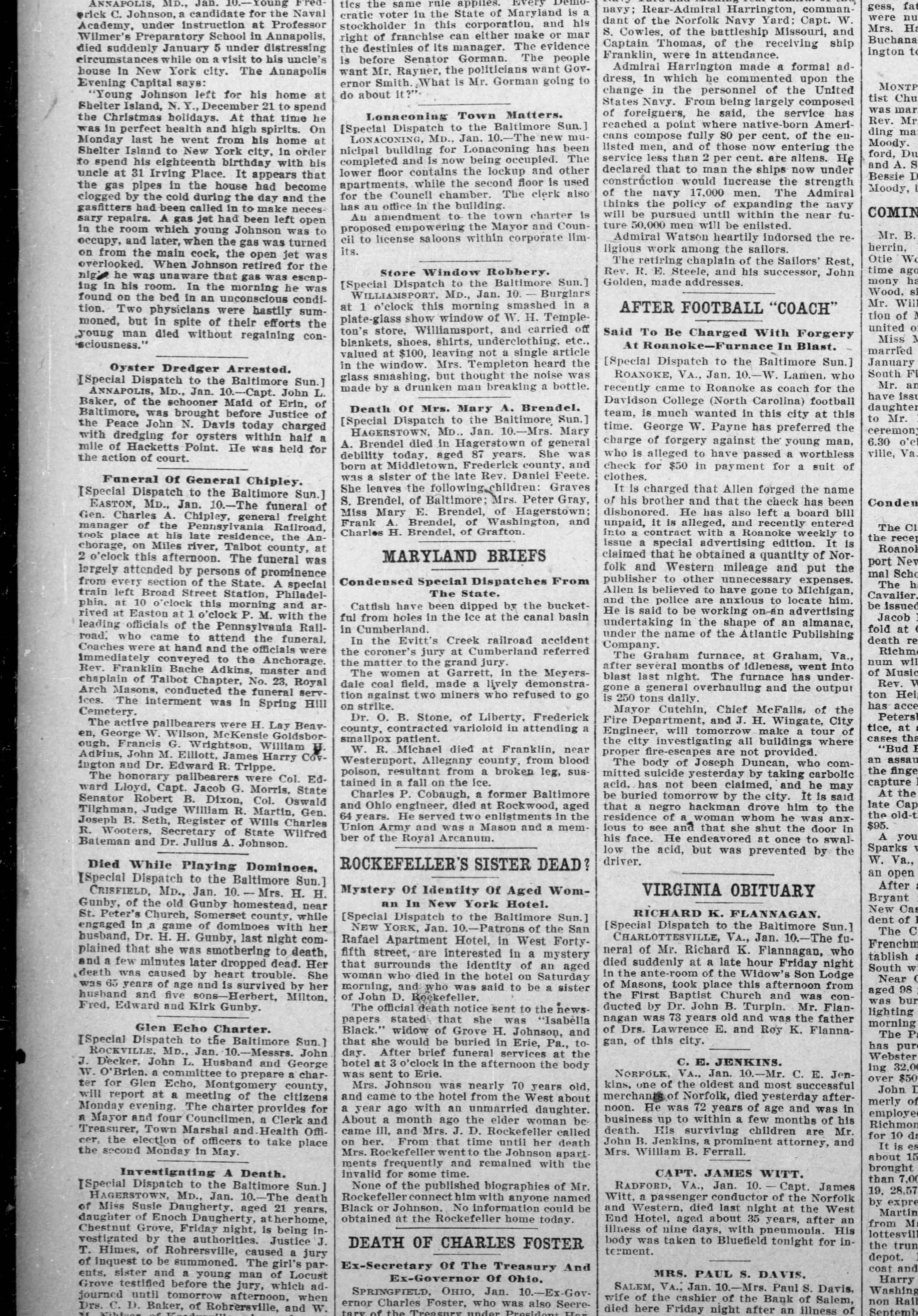 Maid of Erin newspaper article