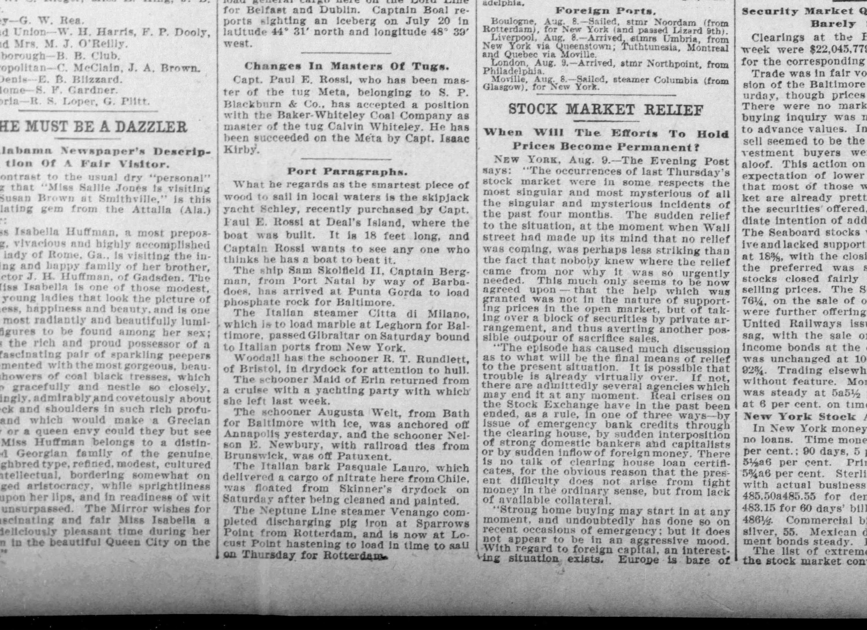 Maid of Erin newspaper article