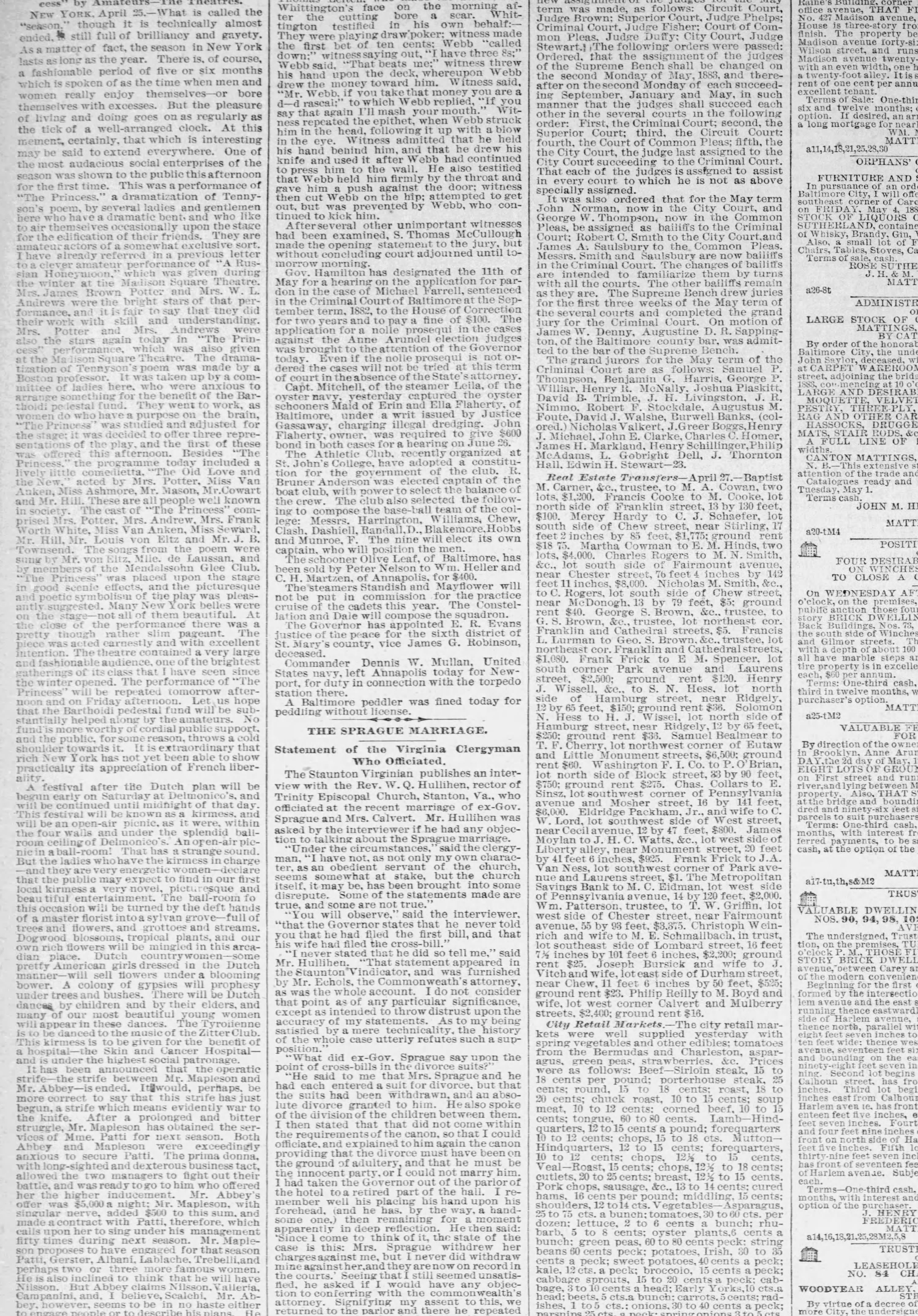 Maid of Erin newspaper article