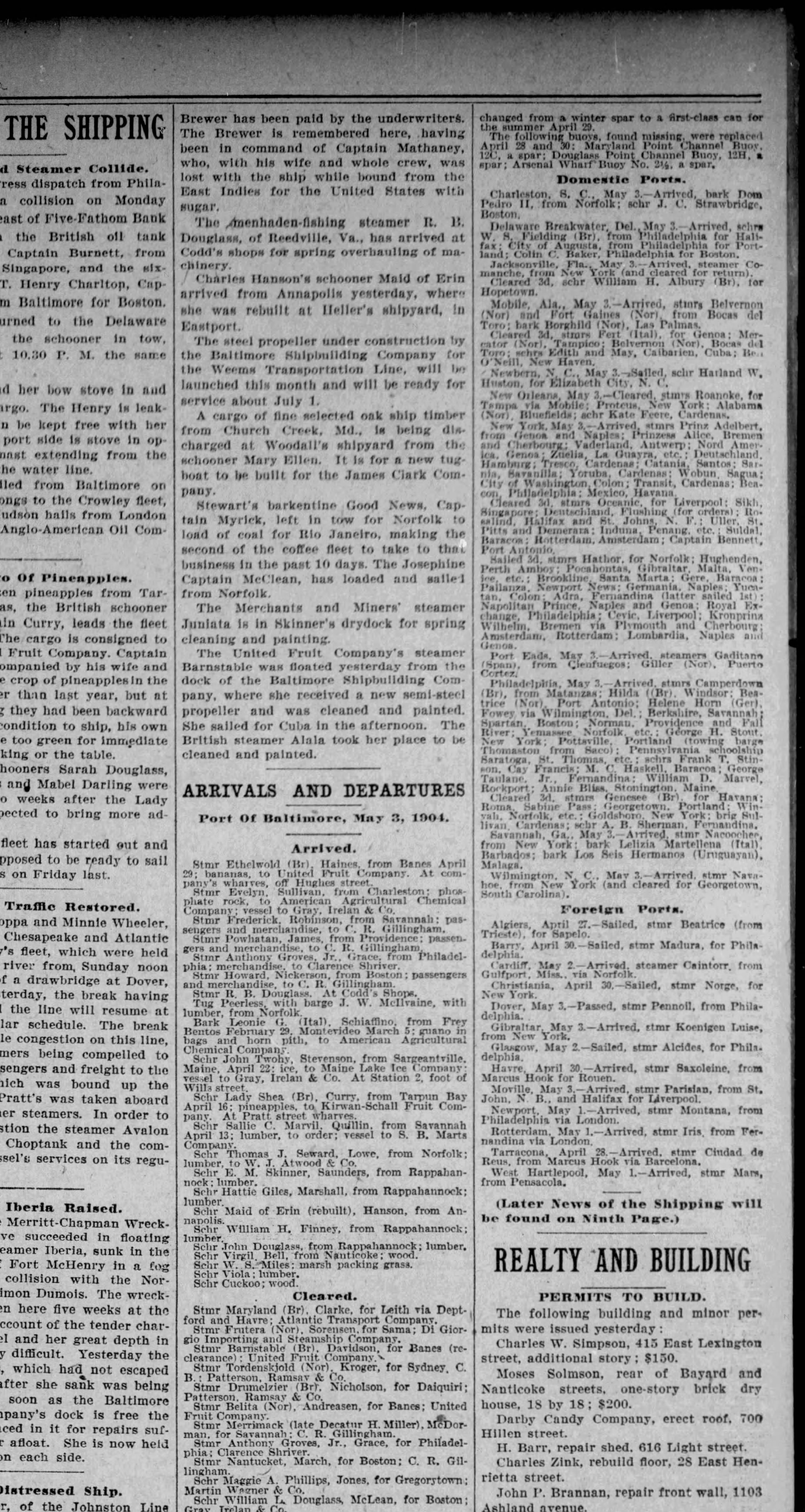 Maid of Erin newspaper article