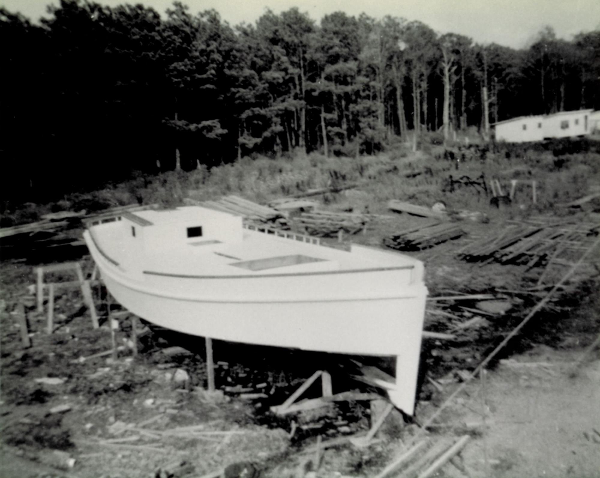 Probably the Martha Lewis in Bronza's yard, which was built on a later schedule than the other two of the Three Sisters. August 1956.