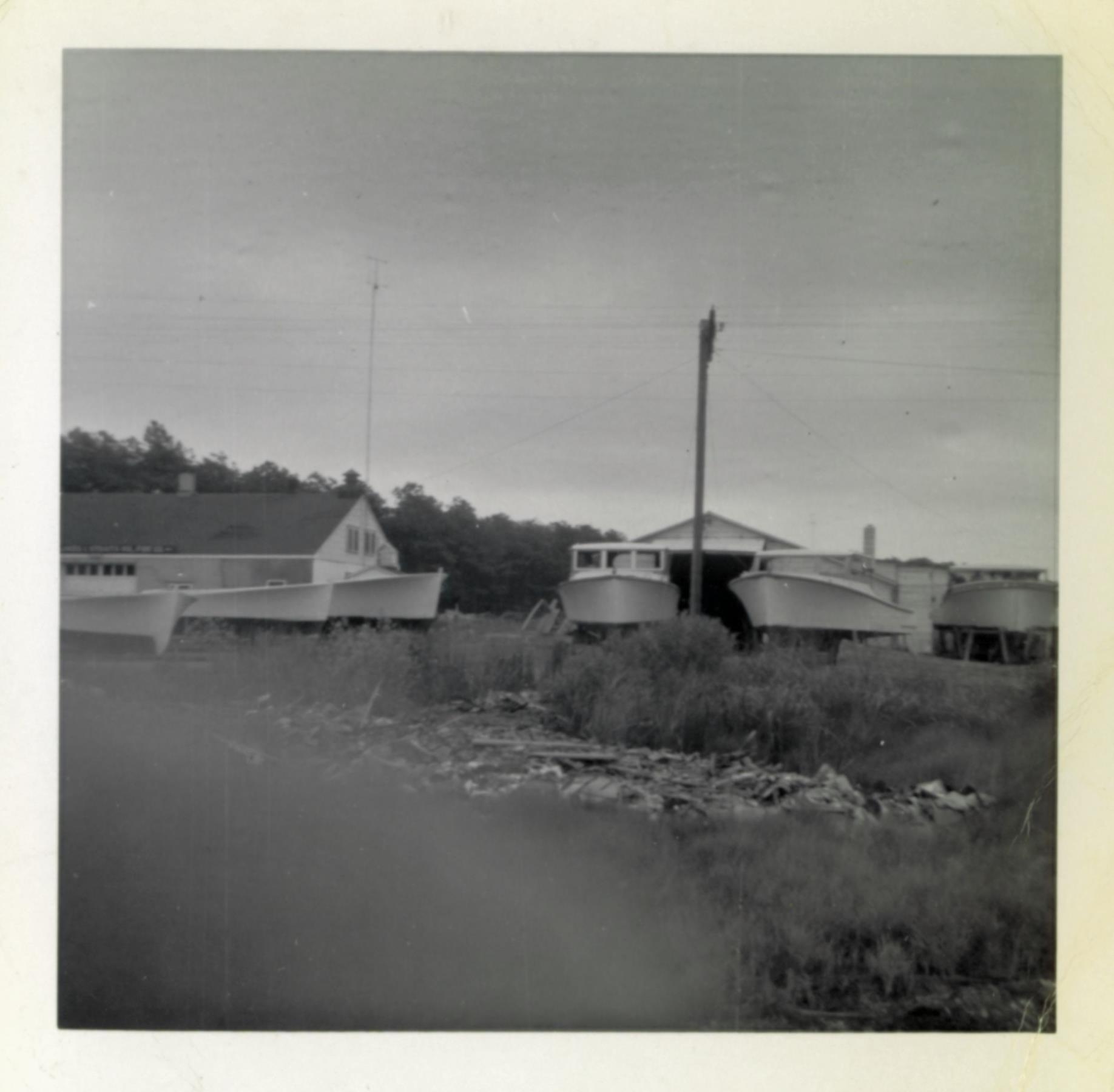 Six workboats under constructions. Undated.