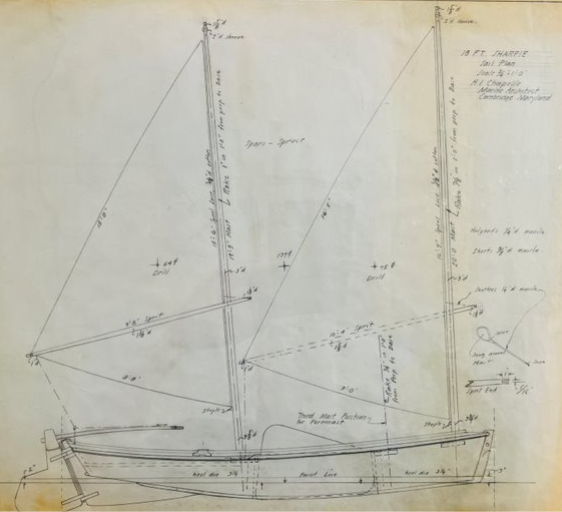 18 ft Two-Mast Sharpie - Chapelle's Own Design
