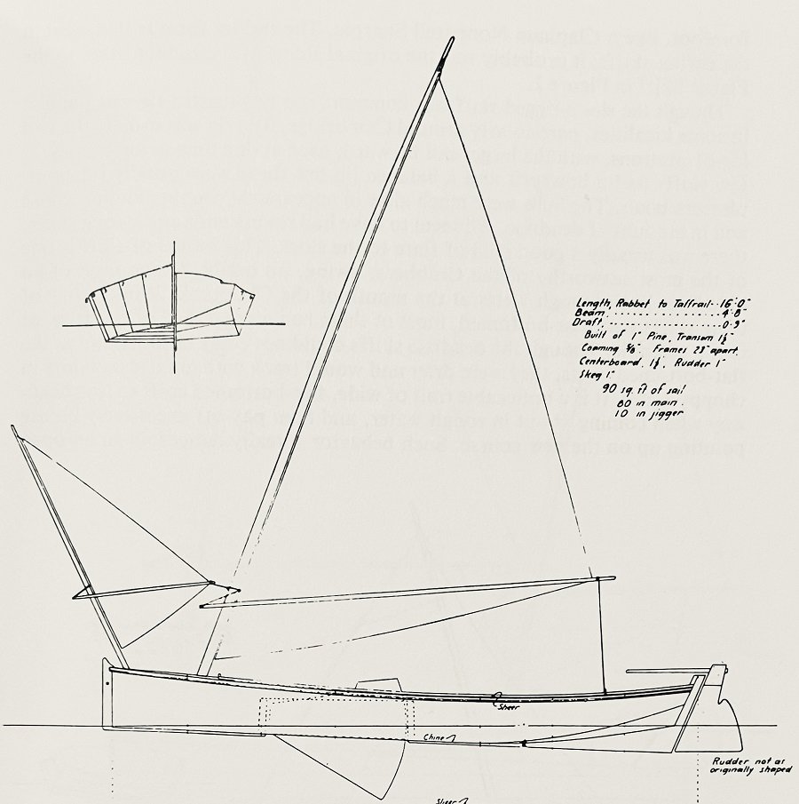 Crabbing flattie built at Bishop's Head, 1897.