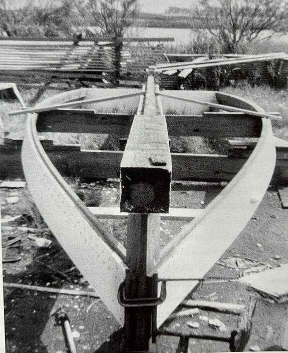 Crab-scrape under construction at Rhodes Point in the 1980s