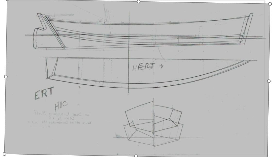 Two-Sail Crabbing Bateau by Simmons 1910 - Three Plan Tracings