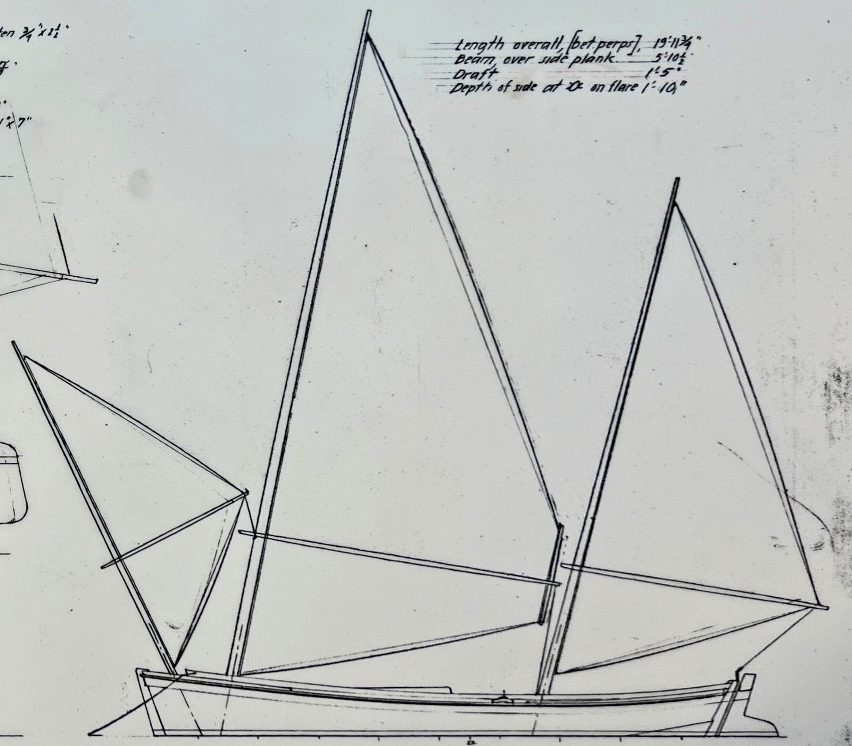 Two-Masted Stickup Flattie - Plans at CBMM