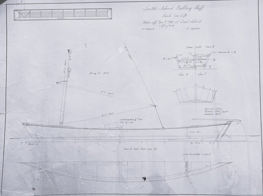 Smith Island Skiff Plan by Howard Chapelle