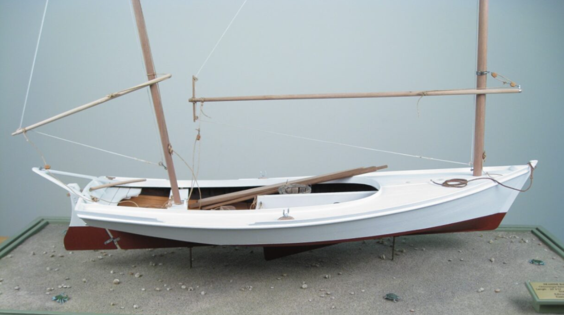 seaside bateau completed - rigged from side