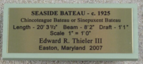 seaside bateau model plaque