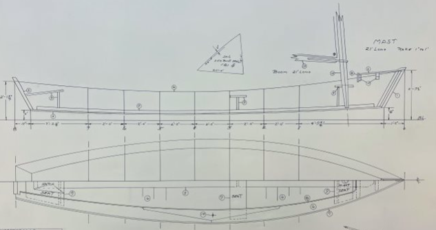 Sharptown Barge Plans and Offsets