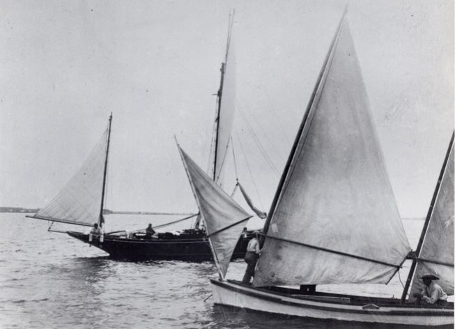 Two-Masted Stickup Skiff on the Little Choptank - Photos by George Barrie, Jr.