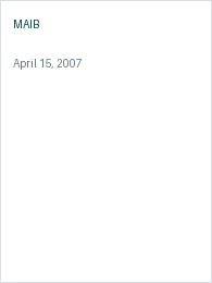 Cover thumbnail for April 15, 2007