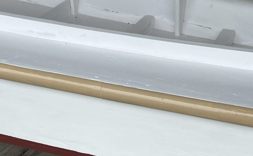 May 20, 2025 | 1920 skiff:  Rubrail paint